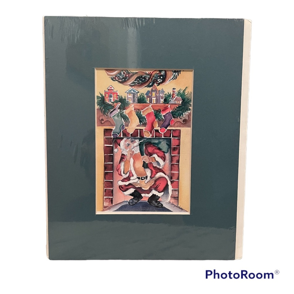Signed Donna Burgess Santa print